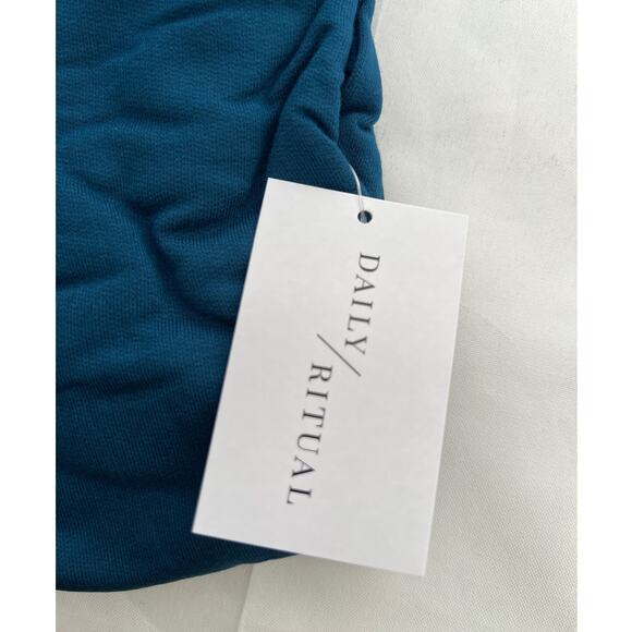 Daily Ritual Women's Supersoft Terry Sleeveless Scoopneck Navy Jumpsuit Size L - Picture 9 of 10